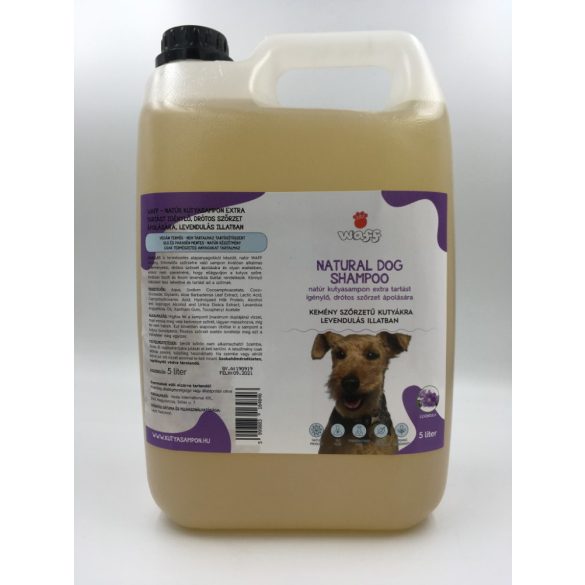 Woof natúr kutyasampon - drótos szőrre - levendulás illatban - 5 liter